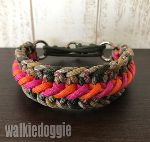 パラコード幅広首輪#465カスタムHCM＋リード#127お揃いセット