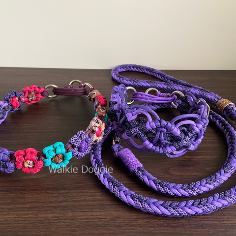 パラコード首輪2種＆リード#220セット