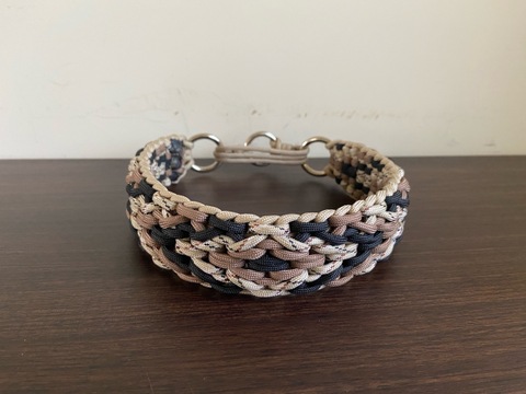 パラコードカスタム幅広首輪#512-TYPE Bハーフチョークマーティンゲール