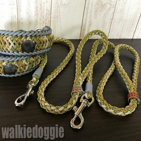 パラコード手編みリード#477 丸筒編み＋ナスカンL 2本セット