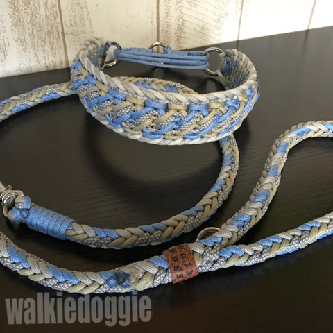 パラコード幅広首輪#244＆リード#220他お揃いセット