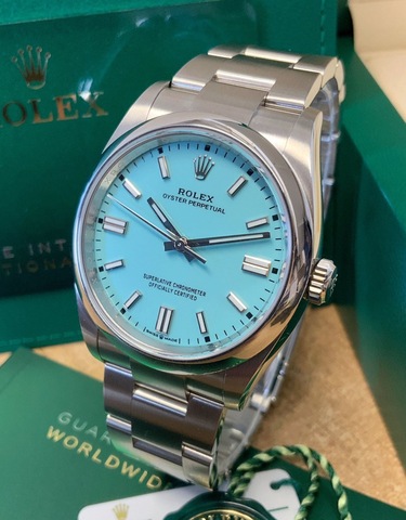 未使用品　ROLEX オイスターパーペチュアル36 ターコイズ 126000 ギャラ2025/10