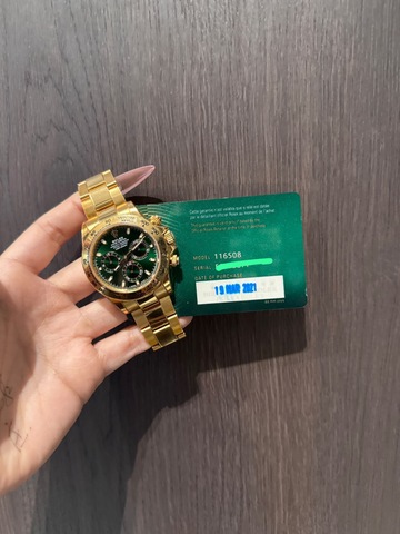 2週間以内　ROLEX ロレックス　デイトナ　116508 グリーン  18YG 美品　付属品完品　2021年式