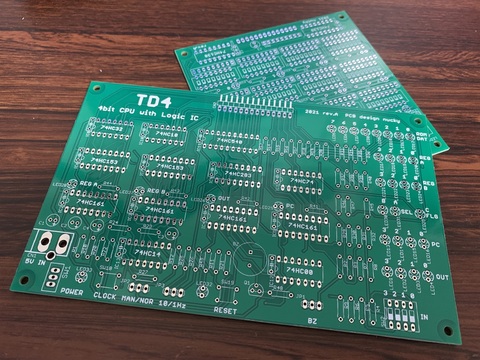 4bit CPU「TD4」 CPU/ROM基板 一部ICセット