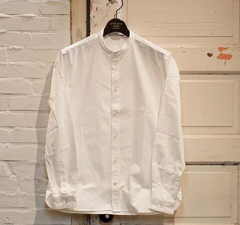 orgueil OR-5080A Band Collar Shirts WHT