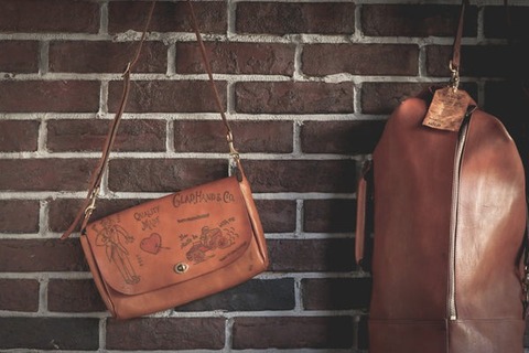 【vasco × GLADHAND】LEATHER 3WAY CLUTCH BAG "GLAD POSTALS"