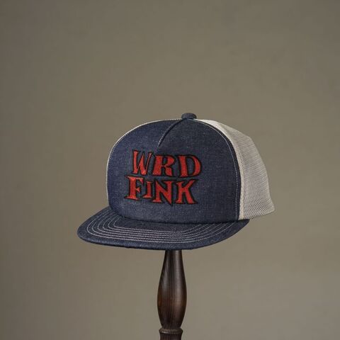 WEIRDO FINK-DENIM TRUCKER CAP