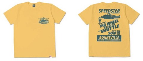 STUDIO D'ARTISAN ステュディオダルチザン USプリントTシャツ　ボンネビル'67 黄色2XL