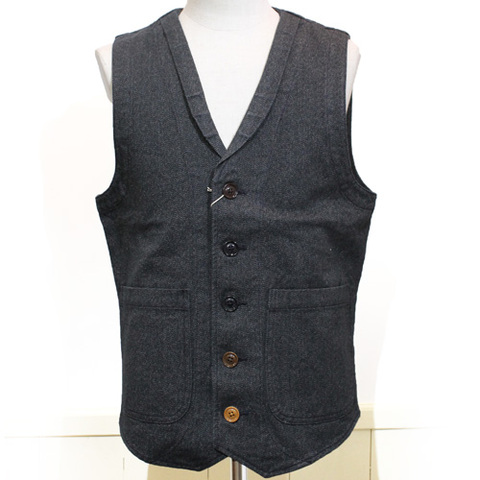 ■ORGUEIL OR-4009 Gilet  ヨリ杢生地 ジレ　ベスト セットアップ可能