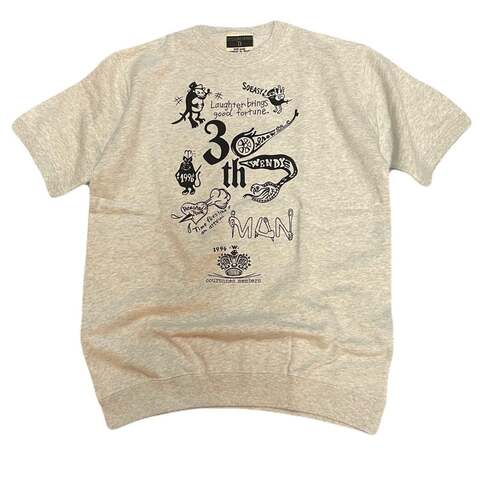 DetachedRoom　wendy30周年記念　半袖スウェット　アッシュグレー×ブラック