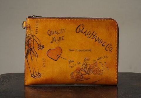 GLADHAND vasco LEATHER DOCUMENT BAG "GLAD POSTALS"
