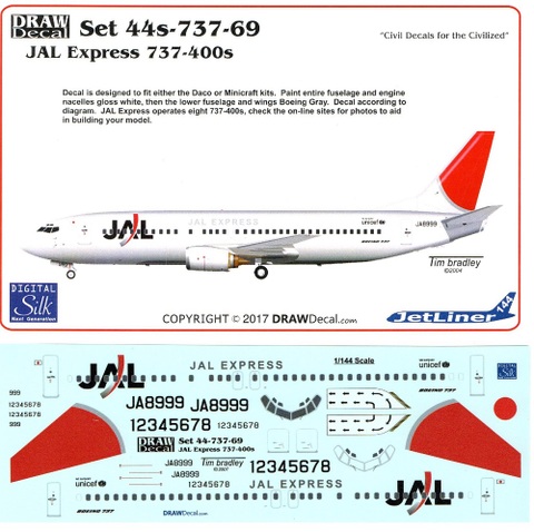 JAL EXPRESS ボーイング737-800  1/144 ANAデカール付 JAL EXPRESS ボーイング737-800 1/144 ANAデカール付 - メルカリ