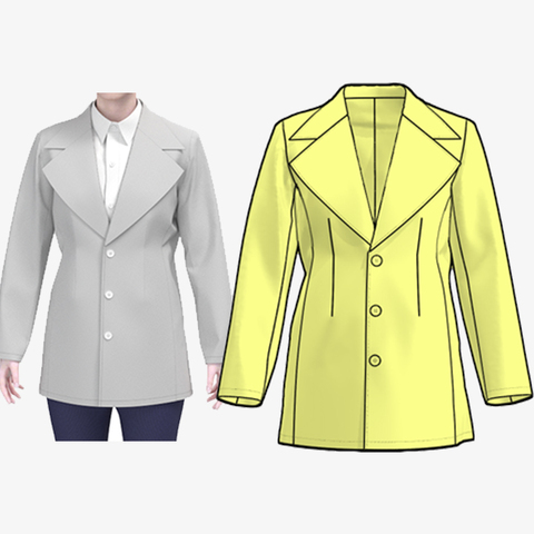 婦人服の商品一覧 | うさこのダウンロードの型紙屋さん ジャケットの