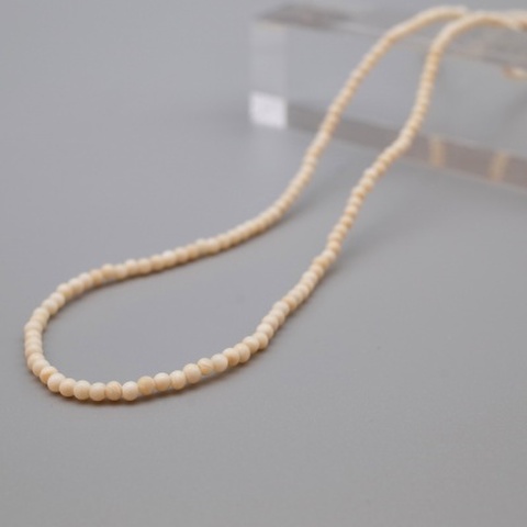 ❤アイボリーネックレス　3ミリ玉　60㎝　10％off